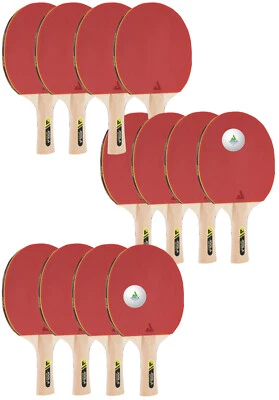 12 Stück Joola Tischtennis Schläger Spirit - Schildkröt, Donic, - mit TT Bällen
