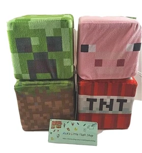Cubos de peluche Minecraft 5" juguetes de peluche muñecas Mojang Jinx videojuego lindo regalo - Imagen 1 de 19