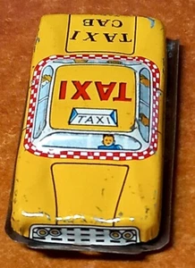 Vintage Tin Toy small Car Taxi Yellow Cab Made in Japan - Picture 1 of 5