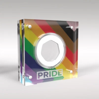 Royal Mint Pride 50p Coin Perspex Capsule Display Case