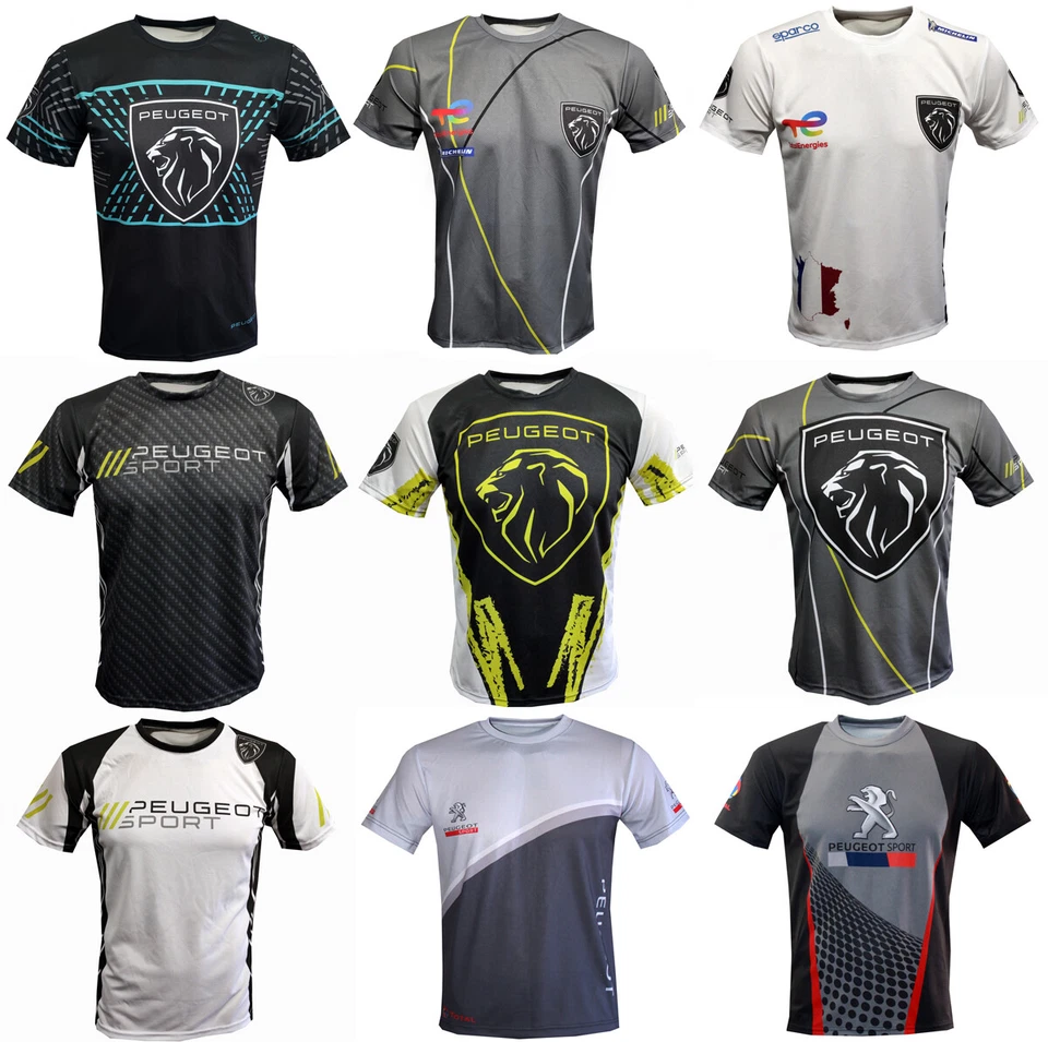 Peugeot Sport T-shirt Motorsport Travel Streetwear Rallye Cadeau de Noël - Photo 1/3
