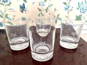 Vtg ARMCO STEEL Royal Crystal Rock (Italy) Cocktail Bar Old Fashion 4 Glasses - Picture 1 of 9
