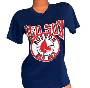 Boston Red Sox Vintage 1980's Gr. M Shirt Blue Authentic Officially Licensed USA - Bild 1 von 10