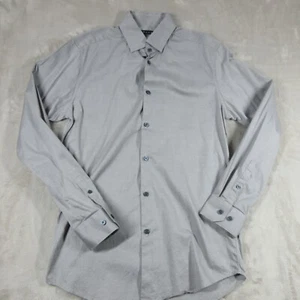 Theory Shirt Mens Gray 15R 32-33 Dover SPR Button Up Business Casual - Picture 1 of 11