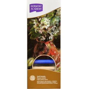 NEW Derwent Academy Soft Pastels Blocks Assorted Pack 12 Blendable - Picture 1 of 2