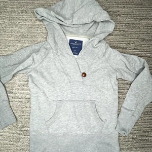 American Eagle Size S Girls Youth Hoodie Pullover Long Sleeve Full Zip Gray - Picture 1 of 12
