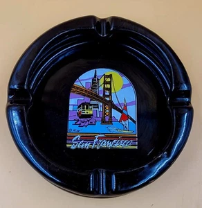 Stoneware Vintage San Francisco Ashtray Keepsake Souvenir Taiwan - Picture 1 of 9