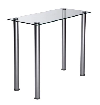 New Clear Glass Top Metal Base Writing Desk Table CT-015 - Изображение 1 из 4