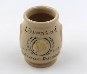 Lowensenf Mustard Jar Germany Crock Pot Otto Frenzel Dusseldorfer Senfindustrie - Picture 1 of 9