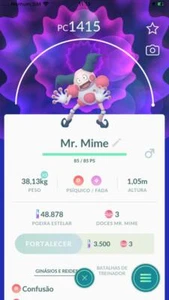 Pokemon - #122 Mr. Mime !! Same Day Shippment or Next Day Guaranteed ! Go - Picture 1 of 1
