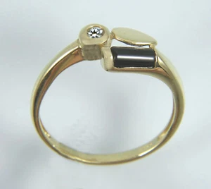 Anello, anello da donna, anello in oro, anello in onice con zirconi in oro 333/ooo (8k) - Foto 1 di 4