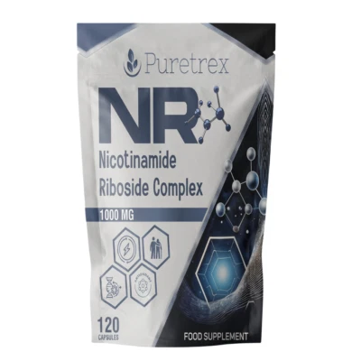 PURETREX NR 1000mg 120 Capsules Nicotinamide Riboside DNA Skin Repair Certified 99.9%