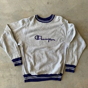 Vintage Champion Sweater Medium USA Pullover Reverse Weave Logo Spell Out - Picture 1 of 8