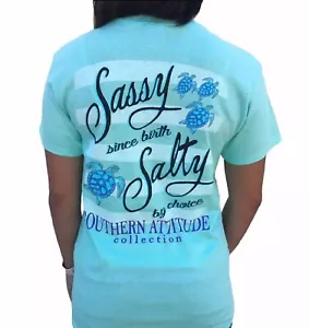 Sassy Since Birth Salty By Choice Short Sleeve T-Shirt NEW Free Ship - Picture 1 of 7