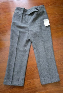NWT SUSAN BRISTOL Women's Cropped Lined Dress Pants Capri Herringbone Sz 4 - Picture 1 of 5