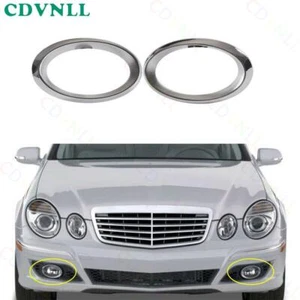 For Mercedes Benz S211 W211 E-CLASS W211 Fog Light Lamp Cover Trim Chrome Pair - Imagen 1 de 4