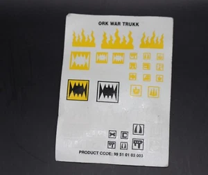 Warhammer 40K Ork War Trukk Transfer Sheet 99510103003 - Picture 1 of 1