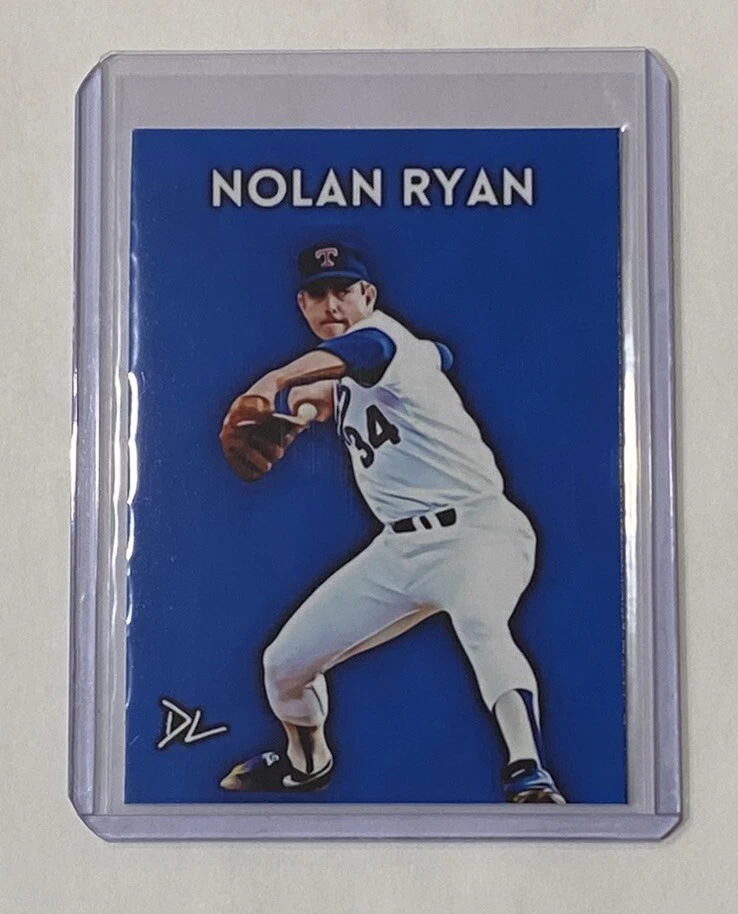 Nolan Ryan Limited Edition Artist Signed Texas Rangers Card 5/10 - Image 1 of 2
