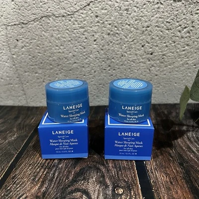 LANEIGE Water Sleeping Mask Deluxe Travel Mini 0.3 fl oz / 10mL • Lot of 2 •BNIB - Image 1 of 2