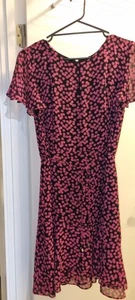 NWT PORTMANS Hot PINK and Black Dress Size 16 - Picture 1 of 3