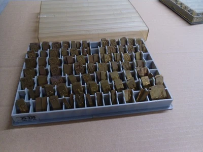 35-310 Old 47 OEM SET BRASS CENTURY DOUBLE FONT NEW HERMES ENGRAVE *** READ AD - Image 1 of 4