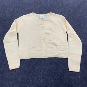 REFORMATION Clara Cashmere Crew Cardigan Women's Size S Canary - Picture 1 of 8