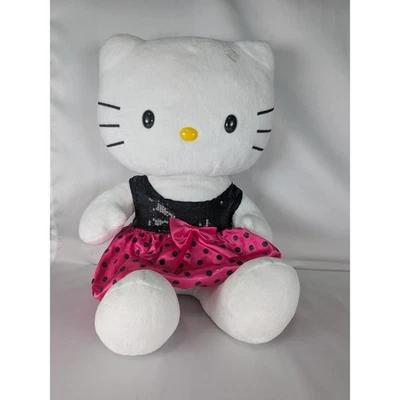 Hello Kitty Sanrio 17" White Plush Toy with Pink Bow Build a Bear Workshop - Image 1 of 4