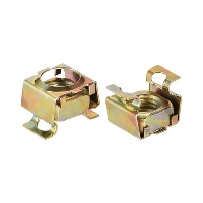 M12 Käfigmuttern für Server-Rack-Schränke Kohlenstoffstahl gelb verzinkt 50Stk - Bild 1 von 4