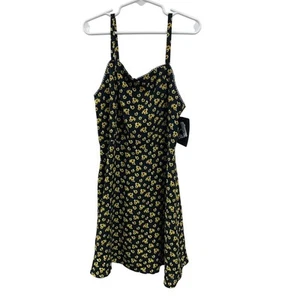 New Art Class Girls Medium (8) Sunflower Thin Strap Back Zip Scallop Edge Dress - Picture 1 of 3