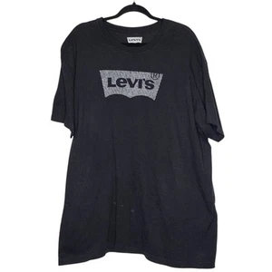 Camiseta 2XL Para Hombres Levis Negra Cuello Redondo Manga Corta 100% Algodón Hágalo Usted Mismo Corte Artesanal Grunge - Imagen 1 de 7