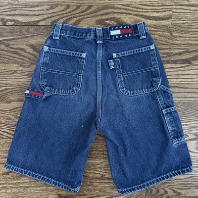 Vintage Y2K Tommy Hilfiger Baggy Skater Jorts Grunge Streetwear Boys 8 - Image 1 of 4