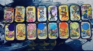 *EMPTY* (8) Prismatic Evolutions Mini Tins FULL set, Art Card + Coin NO PACKS - Picture 1 of 1