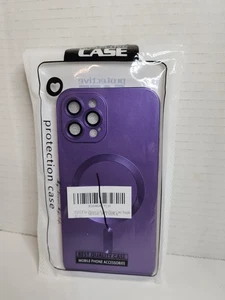 iPhone 12 Pro Case, Shockproof Matte Luxury Metallic Luster Design Prple Magsafe - Picture 1 of 3