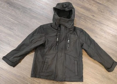 Snozu Performance Jacket Boys Black SZ 5/6 Hooded Softshell Full Zip Fleecelined - Image 1 of 4