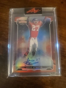 Steve Atwater 2022 Leaf 2/6 Vibrance Orange Autograph Autokarte Broncos HOF - Bild 1 von 3