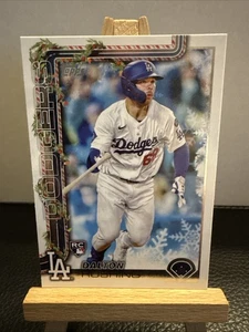2025 Topps Holiday Dalton Rushing #H105 Rookie Card Los Angeles Dodgers - Picture 1 of 2