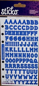 ALPHABET Blue Splash Dot Letters Upper Lower Case Sticko Stickers - Picture 1 of 1