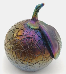 MURANO GLASS SCULTURA VETRO IRIDESCENTE  , FORMA DI FRUTTA - MID CENTURY - Imagen 1 de 4