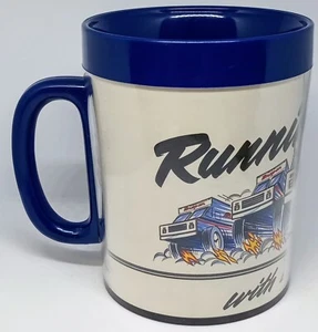 Vintage SNAP-ON Thermo-Serv Plastic Mug Racing Runnin' Strong with SNAP-ON - Picture 1 of 3