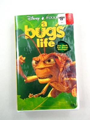 A Bugs Life VHS Clamshell Video Tape Movie Disney Pixar Animated Bonus Sealed - Image 1 of 4