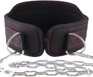 Heavy Duty Dip Belt with Chain Pull-Ups – Premium Weighted Belt Weightlifting, - Picture 1 of 7