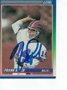 FRANK REICH FIRMADO 1990 PUNTUACIÓN #340 - BUFFALO BILLS - Imagen 1 de 1
