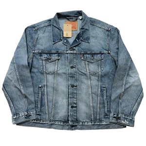 Chaqueta de mezclilla Levi's Trucker para hombre talla 2XL bolsillos algodón azul nueva con etiquetas - Imagen 1 de 4