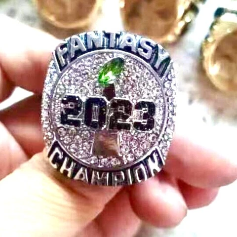 2023 Fantasy Football Championship Ring Green FFL Champion Trophy Size 8-14 New Cover