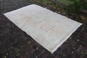 Vintage Handmade Turkish Oriental Wool Bedroom Oushak Area Carpet Rug, Origin : - Picture 1 of 10