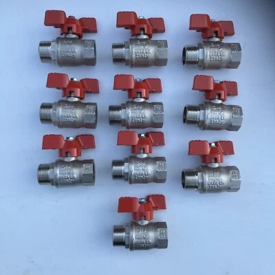 Box of 10  RIV 3/4 inch Ball Valve Male / Female RIV4334  PN32 19mm Stainless - Image 1 of 4
