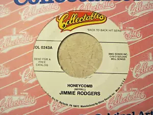 45-rpm-Collectables / Jimmie Rodgers / Honeycomb / Are You Really Mine / New - Picture 1 of 3
