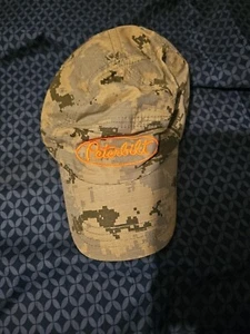 Peterbilt Motors Dessert Digi Camo Camouflage Cap Semi truck gear PB orange logo - Picture 1 of 4
