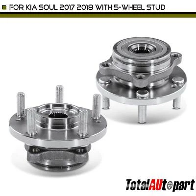 Conjunto de cojinete de cubo de rueda de 2 piezas para Kia Soul 2017-2019 delantero izquierdo y derecho Foto 1 de 4