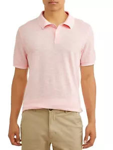 George Men's Short Sleeve Pique Stretch Polo 2XL 50-52 Pink Heather NEW - Picture 1 of 2
